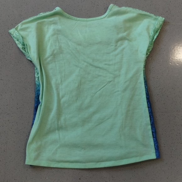 Justice Girls Green Short Sleeve Tops, Shirts & T-Shirts Sunburst Floral Size 10 - Picture 4 of 16